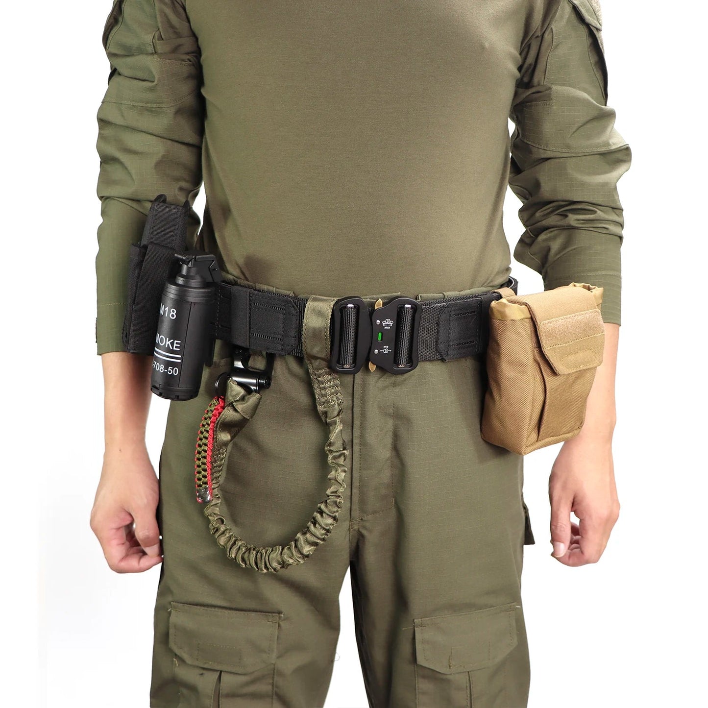 Ceinturon Tactique LOOP – Nylon Haute Qualité avec Boucle Métal, Multicam, Noir, Kaki Ma boutique