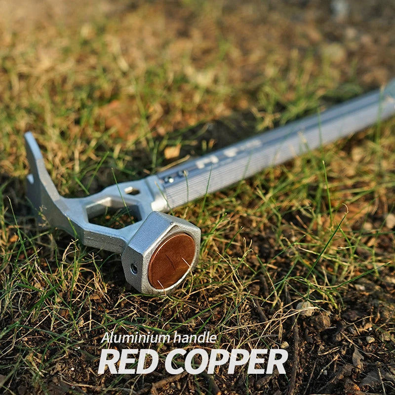Marteau de Camping Tête Cuivre — Manche Aluminium & Acier Inox | BLACKBEARD - BLACKBEARD OUTDOOR INDUSTRIES