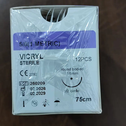 Fil de Suture Vétérinaire Stérile – Absorbable & Non Absorbable – Chats & Chiens – Vicryl, Catgut, Nylon, Soie 0 à 6-0