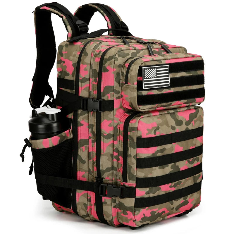 Sac à dos tactique 45 L avec système MOLLE et compartiment PC