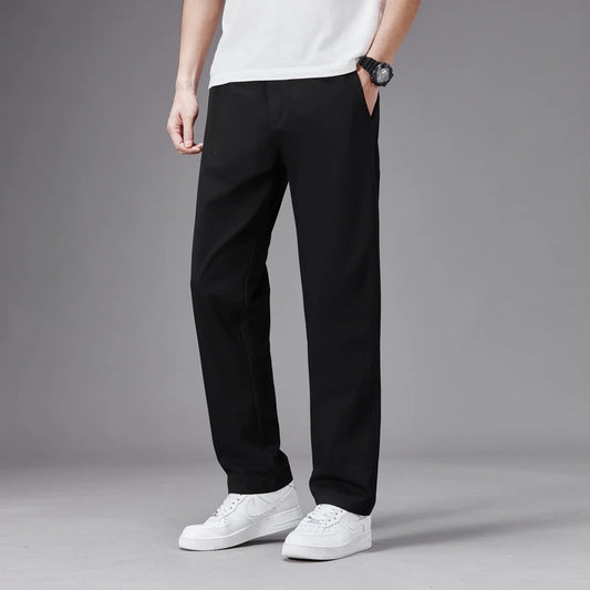Pantalon Homme Grande Taille Coton – Coupe Droite Casual Été M à 6XL