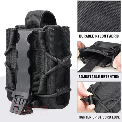 Pochette Tactique pour Menottes Ouvertes avec Clip et Sangle – Étui de Ceinture pour Menottes Asp, Menottes à Charnière, Menottes à Chaîne et Menottes Rigides Pliantes - BLACKBEARD OUTDOOR INDUSTRIES