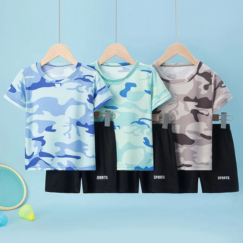 2-Pcs ensemble pour enfants camouflage en polyester Ma boutique