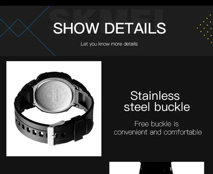 SKMEI 1560 – Montre Digitale Homme 100M Étanche - BLACKBEARD OUTDOOR INDUSTRIES