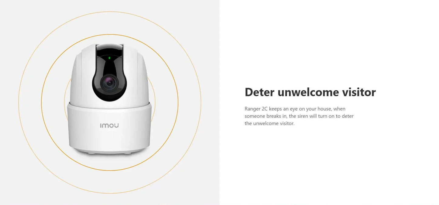 IMOU Ranger 2C 2MP – Caméra de Surveillance WiFi Intérieure à 360° | Babyphone | Détection Humaine | Audio Bidirectionnel | Vision Nocturne Ma boutique