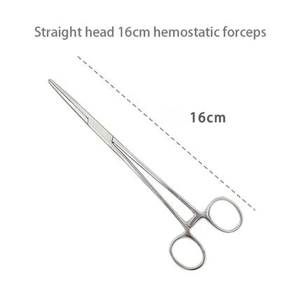 Pinces hémostatiques en acier inoxydable 1 pièce - Outil chirurgical, pinces de verrouillage courbées/droites pour pêche