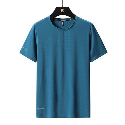 T-Shirt Homme Grande Taille Ice Silk – Respirant, Séchage Rapide | L à 8XL