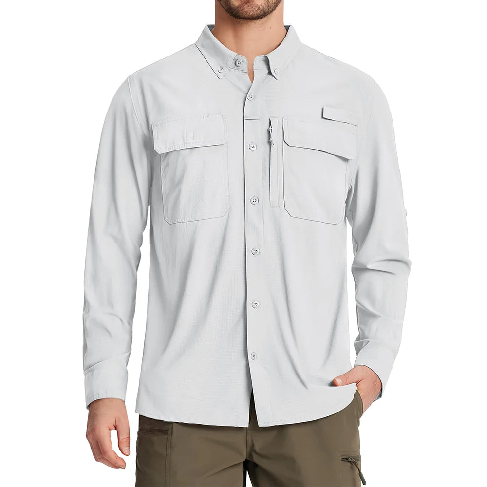 Chemise Tactique Homme TACVASEN ST144 – UPF 50+ Manches Longues | Séchage Rapide | Respirante | Multi-poches - BLACKBEARD OUTDOOR INDUSTRIES