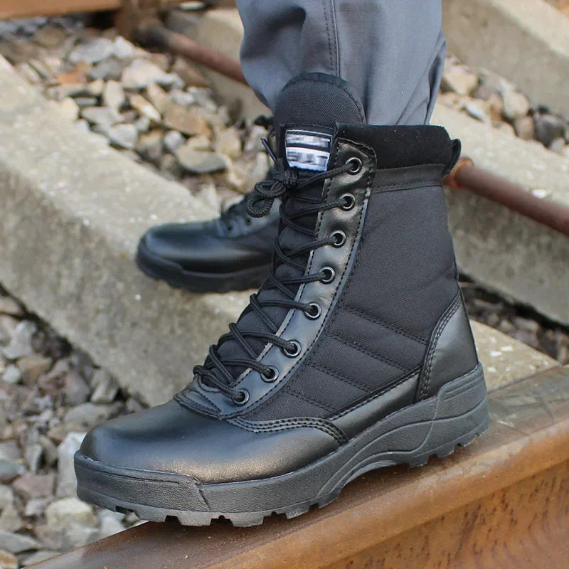 Boots Tactiques Désert Homme – Chaussures Combat Outdoor Zip Cheville