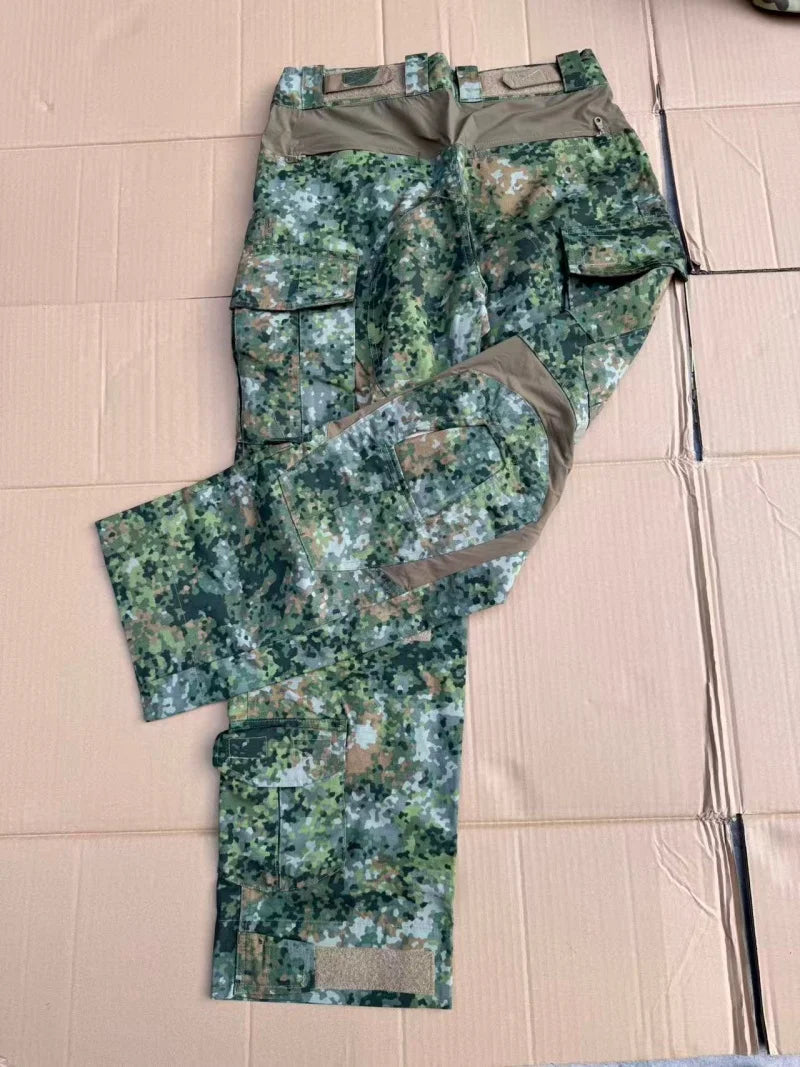 Pantalon tactique homme style G3, camouflage jungle néerlandais