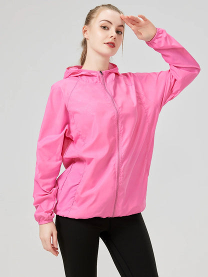 Veste coupe-vent femme anti-UV ultra légère, randonnée et sport