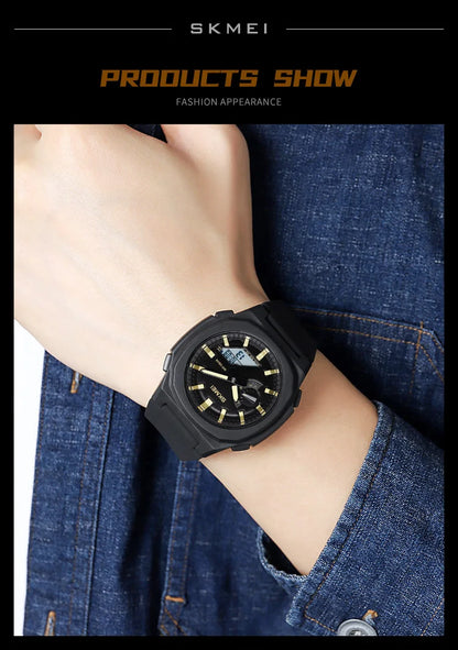 Montre de Sport SKMEI 2091 pour Homme – Montre Numérique Militaire Résistante à l'Eau avec Fonction Compte à Rebours et Date - BLACKBEARD OUTDOOR INDUSTRIES