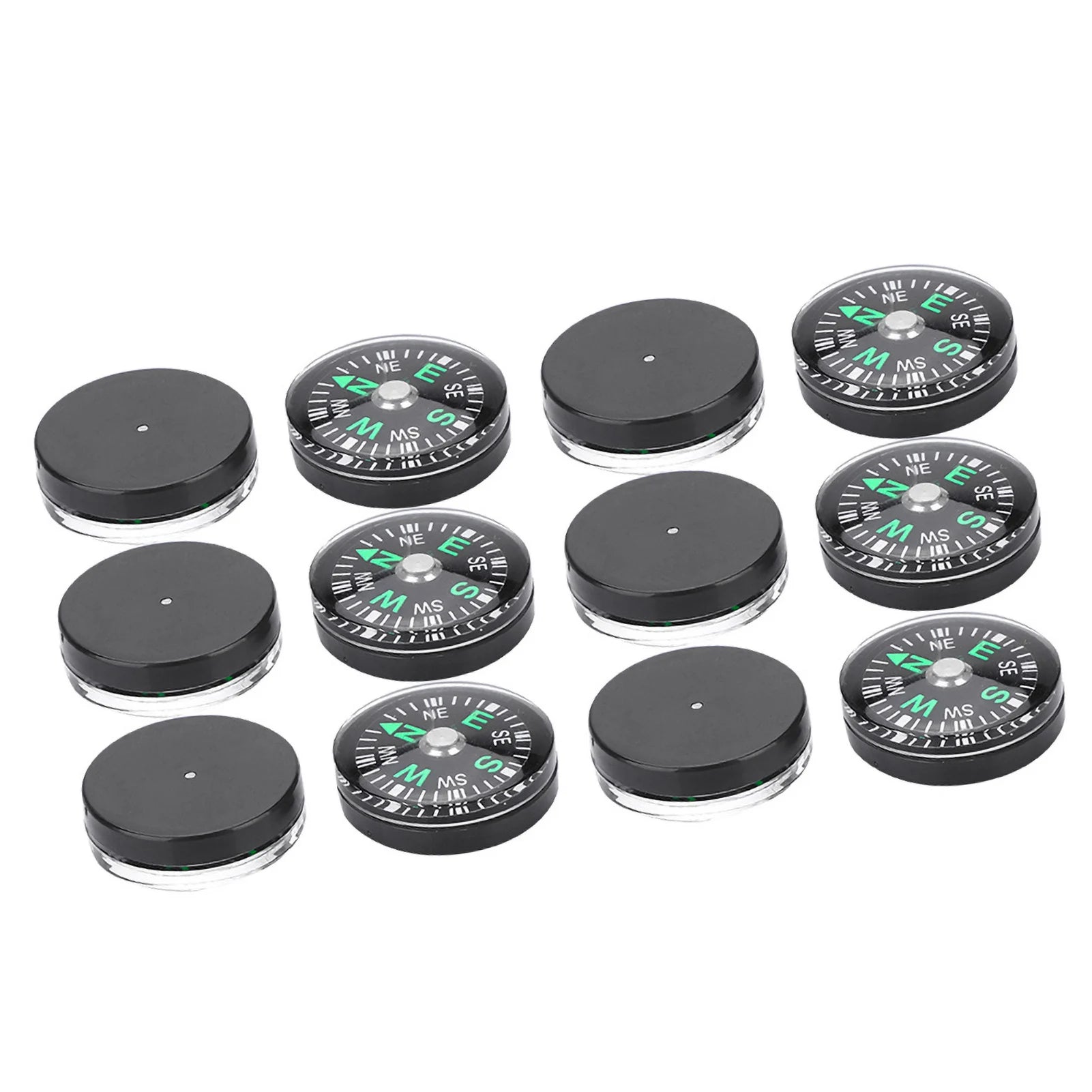 12 Pcs Mini Boussoles de Poche 20mm – Compas à Huile pour Randonnée, Camping et Activités Outdoor - BLACKBEARD OUTDOOR INDUSTRIES