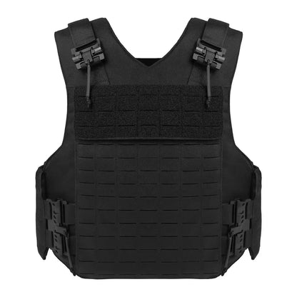 Gilet Tactique Noir à Libération Rapide MOLLE Lasercut – Gilet de Protection Anti-Coupure, pour Entraînement et Missions BLACKBEARD OUTDOOR INDUSTRIES