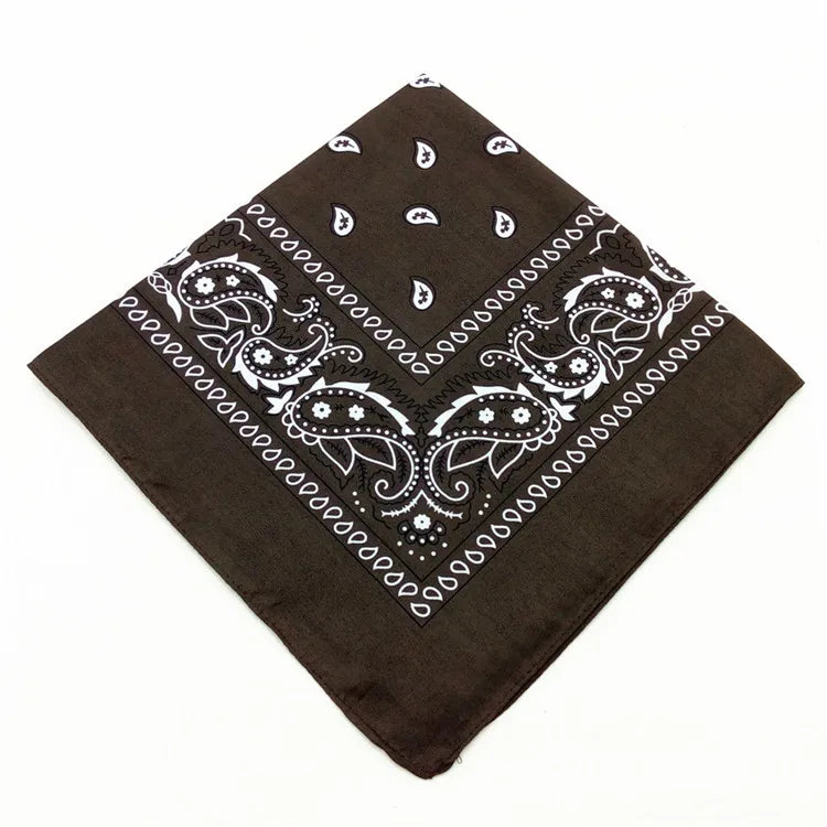 Bandana Carré Hip Hop en Coton – 54x54 cm, Imprimé Paisley - BLACKBEARD OUTDOOR INDUSTRIES