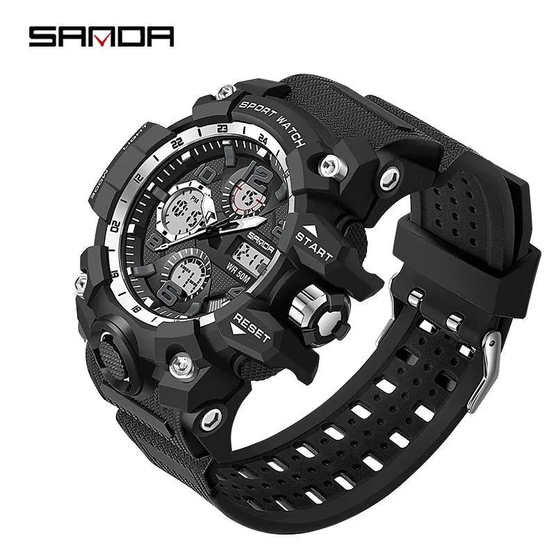 Montre militaire homme SANDA 6021 à double affichage