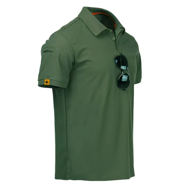 Polo Tactique Homme – T-shirt Respirant, Séchage Rapide, Idéal pour l'Été, Randonnée, Escalade et Loisirs en Plein Air - BLACKBEARD OUTDOOR INDUSTRIES