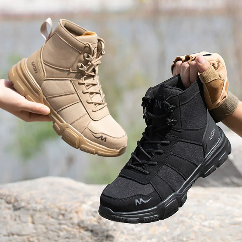 Bottes de Travail Indestructibles - Chaussures de Sécurité avec Embout en Acier, Résistantes aux Piqûres, Antidérapantes, pour Hommes et Femmes, Bottes Tactiques - BLACKBEARD OUTDOOR INDUSTRIES