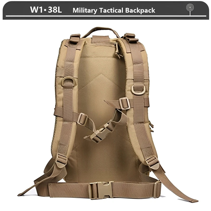Sac à Dos Tactique 3 Jours – 38/45L | Imperméable, Résistant, Molle | Randonnée, Militaire, Survie - BLACKBEARD OUTDOOR INDUSTRIES