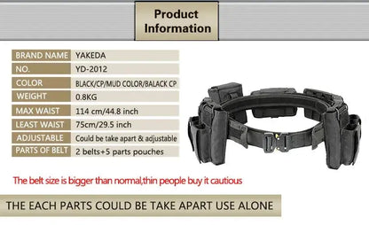 ceinturon tactique YAKEDA duty belt Ma boutique