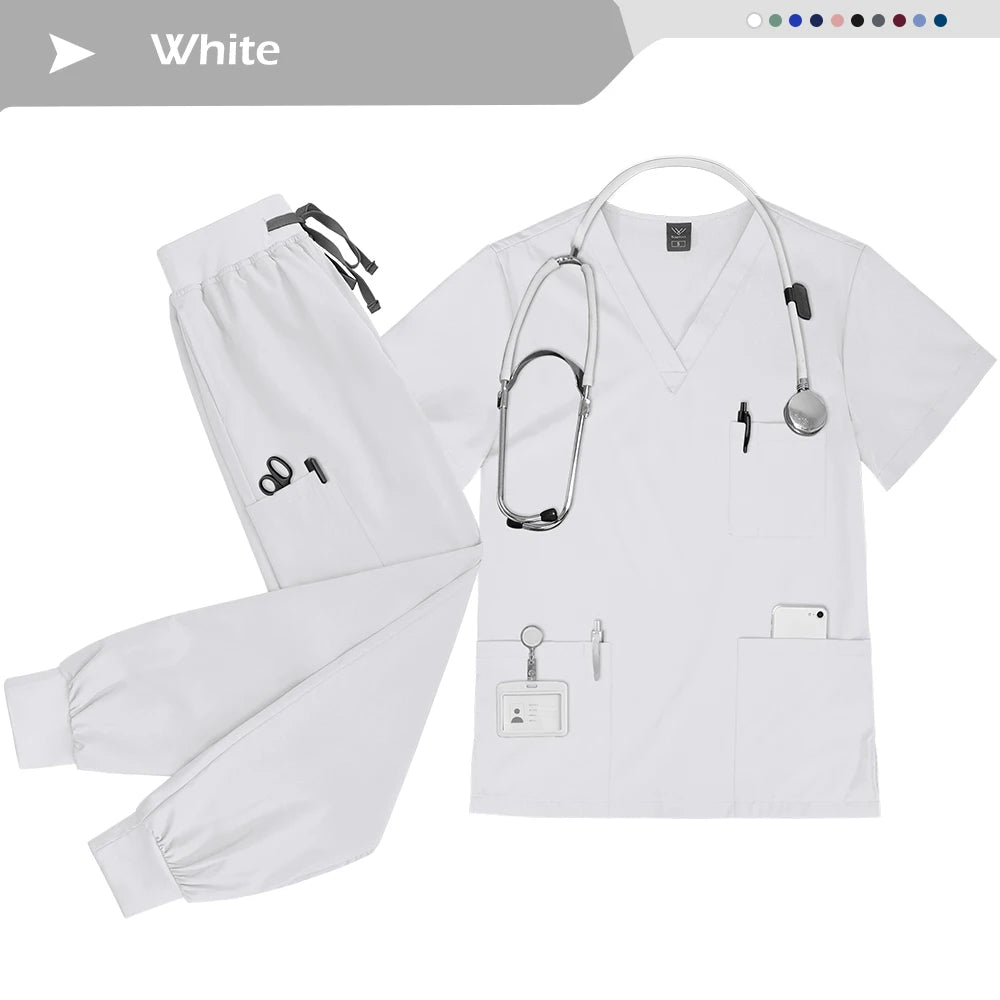 Ensemble Scrubs Infirmier Unisexe — Haut & Pantalon Jogger Médical - BLACKBEARD OUTDOOR INDUSTRIES