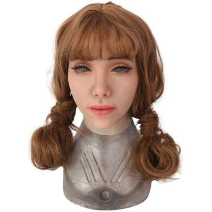 Masque intégral visage féminin en silicone souple