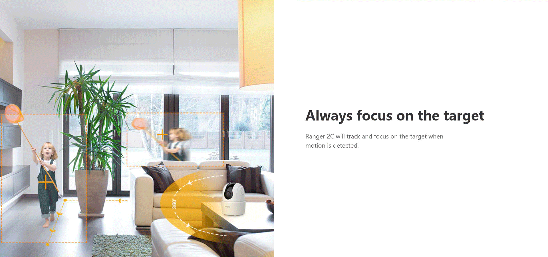 Caméra de Surveillance Wi-Fi Intérieure IMOU Ranger 2C – 2MP/4MP – Vision Nocturne – Détection Humaine – 360° – Audio Bidirectionnel – Sirène Intégrée Ma boutique