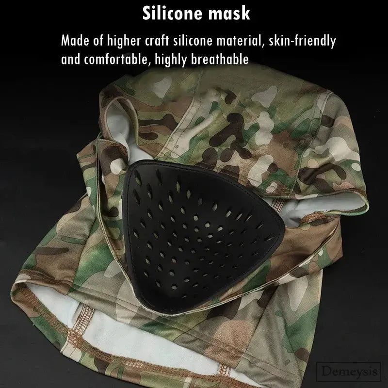 Tactical Mask Outdoor Balaclava – Masque Balaclava Silicone Demi-visage Coupe-vent Ma boutique