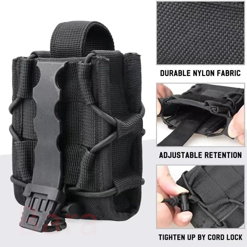 Pochette Tactique pour Menottes Ouvertes avec Clip et Sangle – Étui de Ceinture pour Menottes Asp, Menottes à Charnière, Menottes à Chaîne et Menottes Rigides Pliantes - BLACKBEARD OUTDOOR INDUSTRIES
