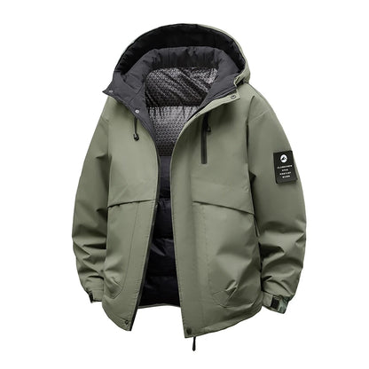 Veste homme à capuche imperméable et coupe-vent
