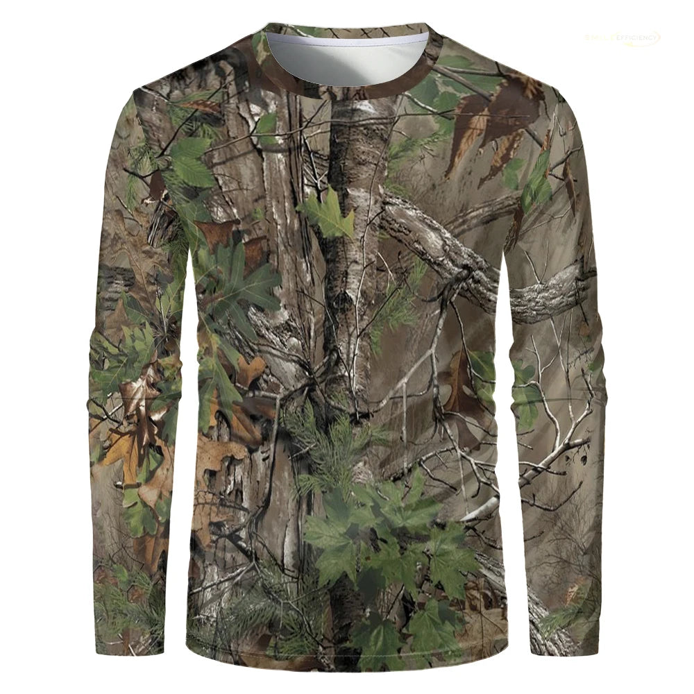 T-Shirt Camouflage Homme Manches Longues – Séchage Rapide, Pêche Chasse Randonnée | S-5XL - BLACKBEARD OUTDOOR INDUSTRIES