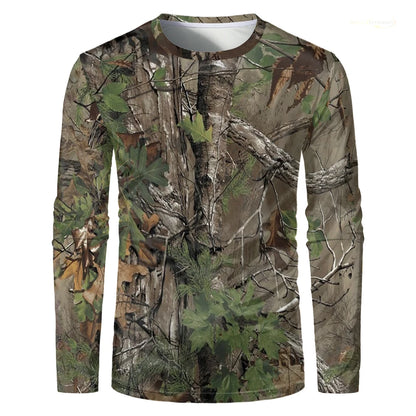 T-Shirt Camouflage Homme Manches Longues – Séchage Rapide, Pêche Chasse Randonnée | S-5XL - BLACKBEARD OUTDOOR INDUSTRIES
