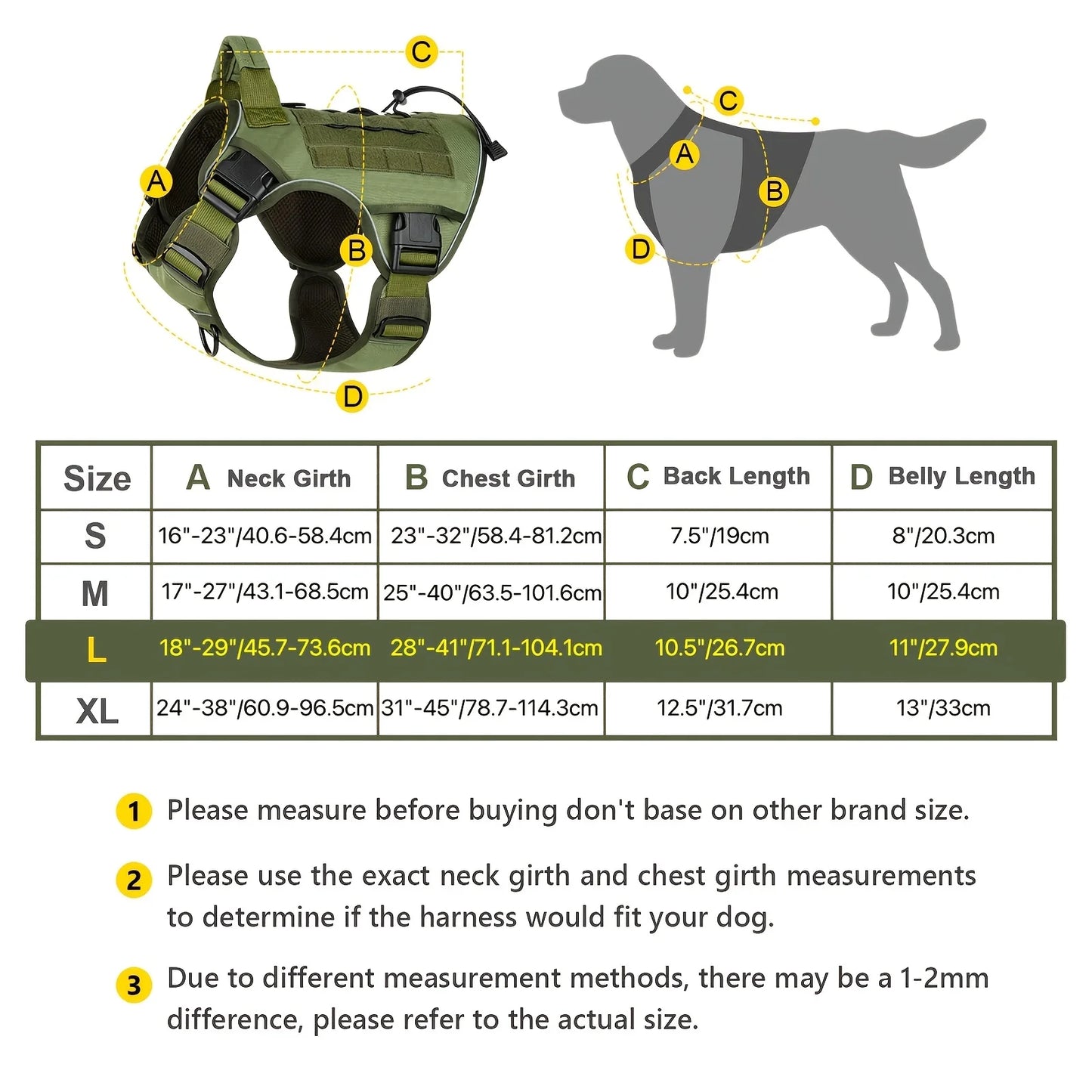 Gilet Harnais Grand Chien Réfléchissant – Vest K9 Ajustable avec Poignée