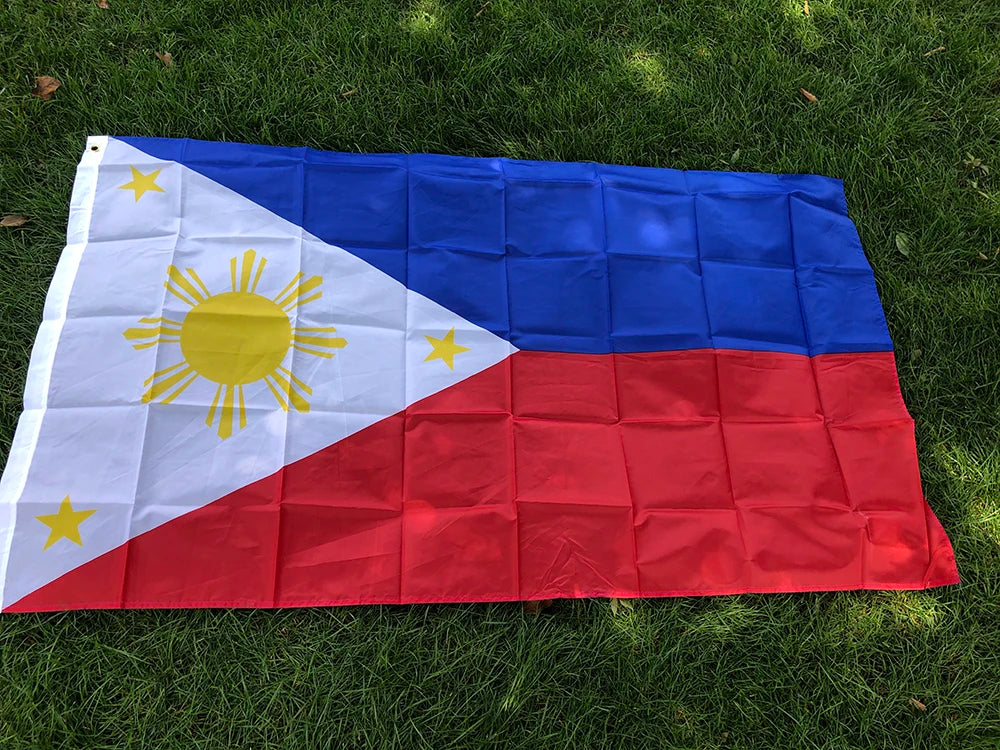 Drapeau National des Philippines - 90x150 cm (3x5 ft) - Polyester - Drapeau PHL - Décoration Intérieure et Extérieure BLACKBEARD OUTDOOR INDUSTRIES