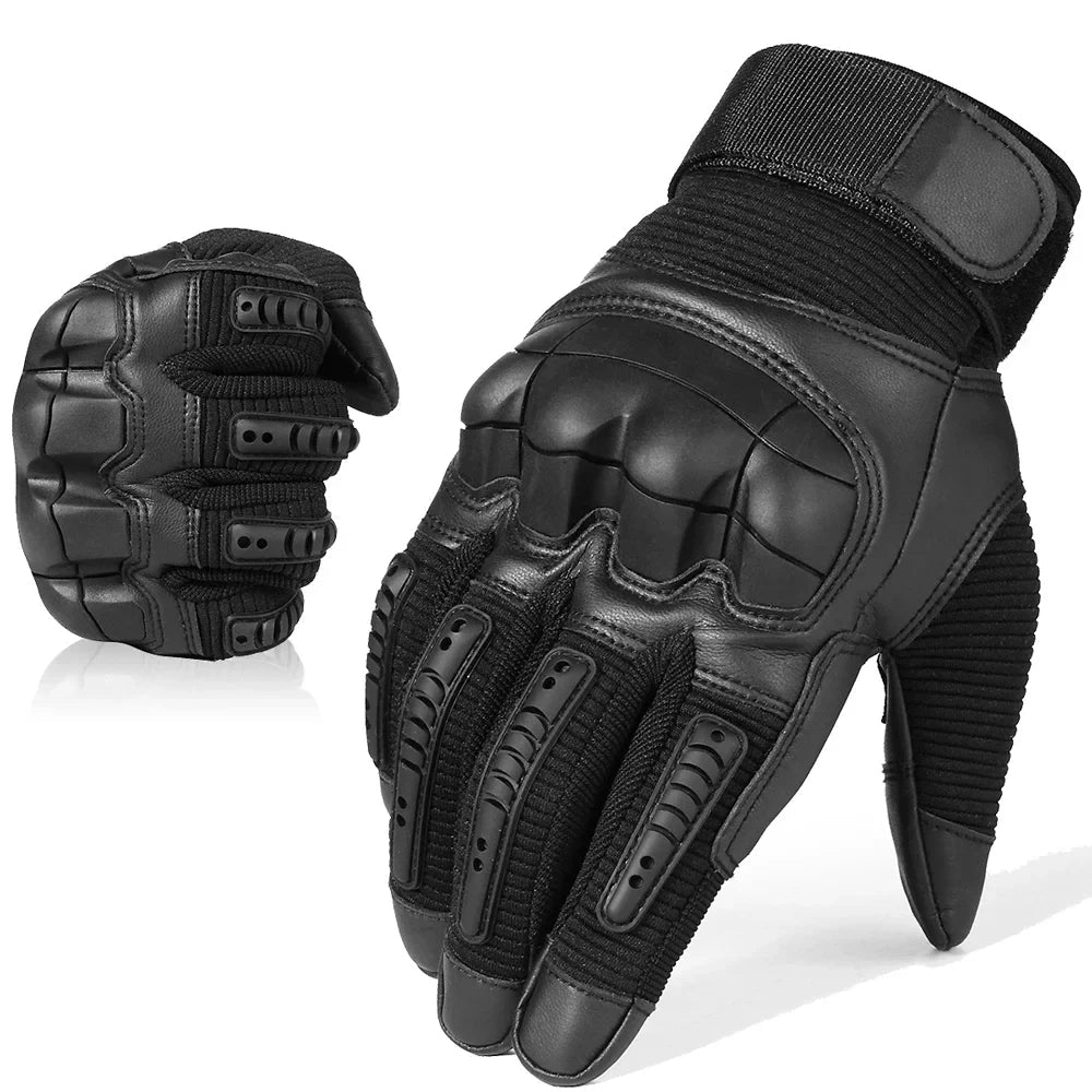 Gants Tactiques Plein Doigt JIUSUYI – Coque Caoutchouc Tactile Airsoft moto Combat