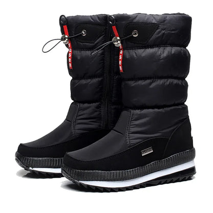 Bottes d'hiver fourrées à plateforme, modèle 686