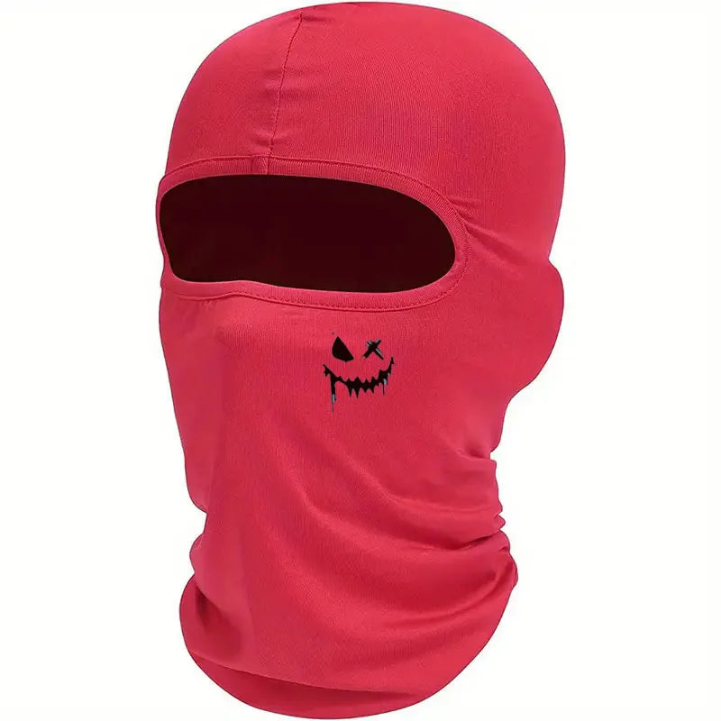 Cagoule visage souriant coupe-vent pour cyclisme et outdoor
