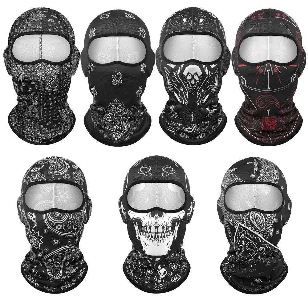 Cagoule balaclava à motifs imprimés pour vélo et outdoor