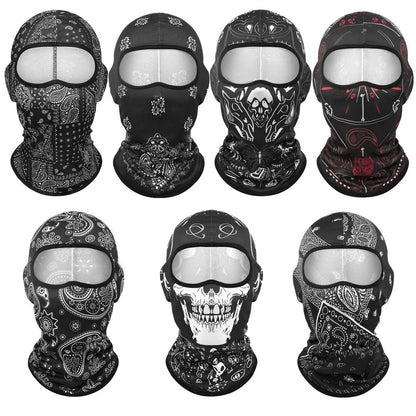 Cagoule balaclava à motifs imprimés pour vélo et outdoor
