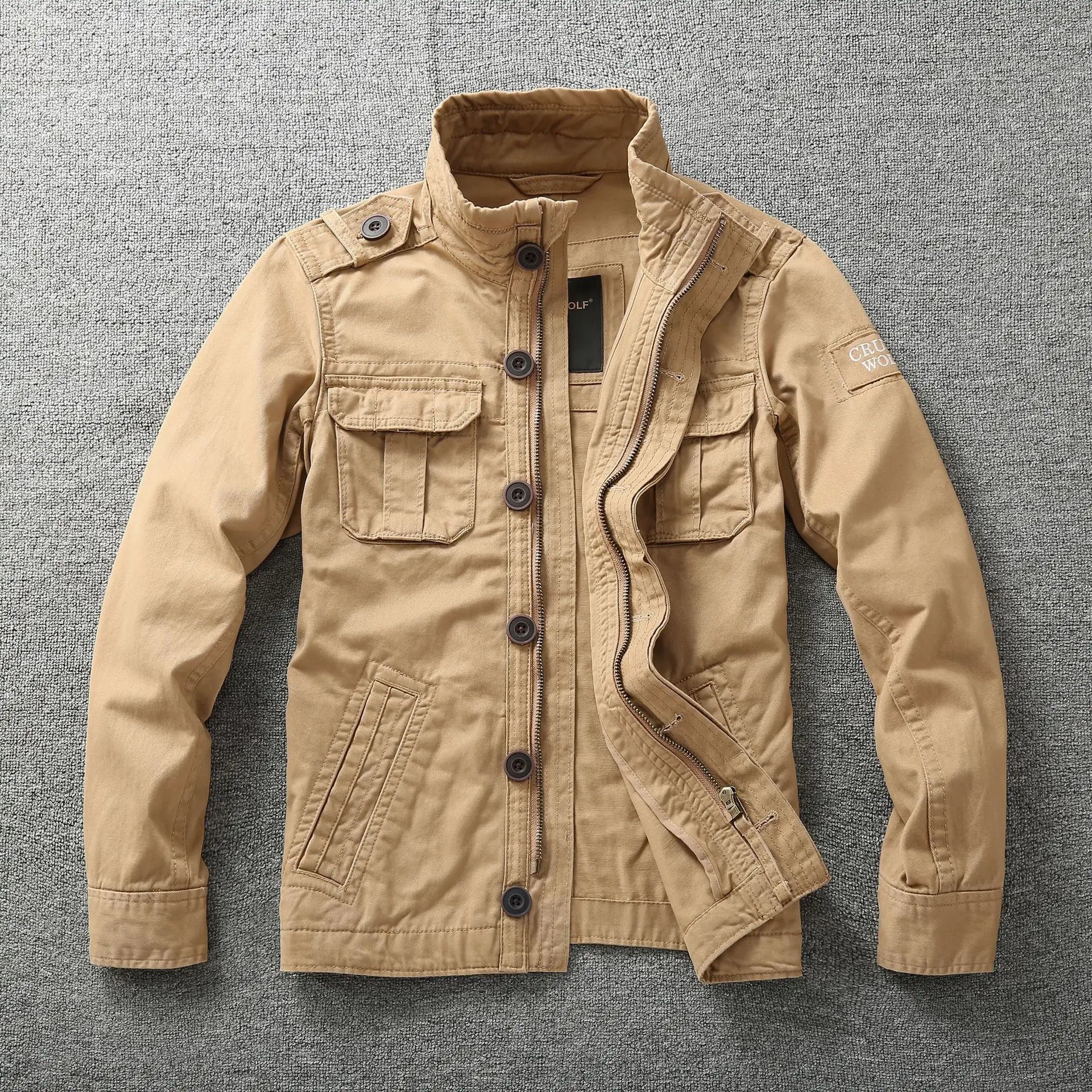 Veste Cargo Militaire Camouflage Homme — Coton Lourd, Col Montant, Multi-Poches | Workwear & Outdoor | S à XXXL - BLACKBEARD OUTDOOR INDUSTRIES