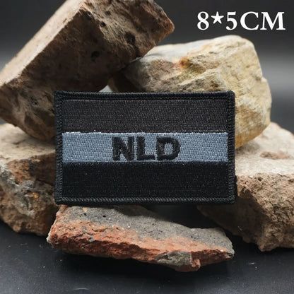 Patch Brodé NLD Tactique – Drapeau Pays-Bas | Velcro ou Thermocollant