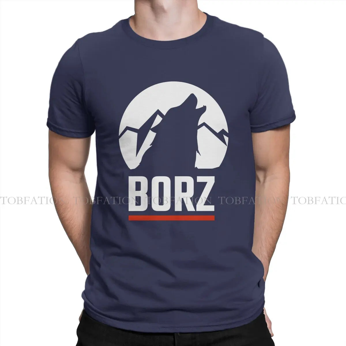 T-Shirt Coton Pur Borz Loup Tchétchène – Streetwear Harajuku, Col Rond | S à 6XL | 10 Coloris - BLACKBEARD OUTDOOR INDUSTRIES