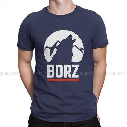 T-Shirt Coton Pur Borz Loup Tchétchène – Streetwear Harajuku, Col Rond | S à 6XL | 10 Coloris - BLACKBEARD OUTDOOR INDUSTRIES