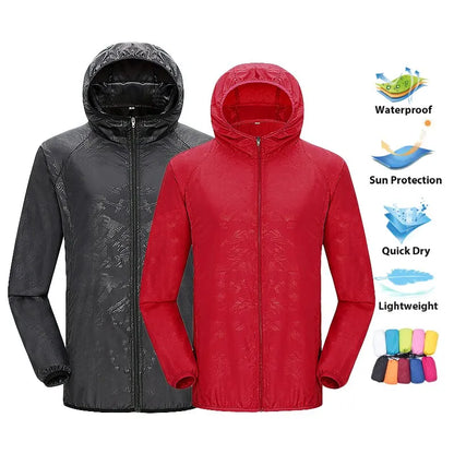Veste Imperméable Randonnée Légère Anti UV Outdoor