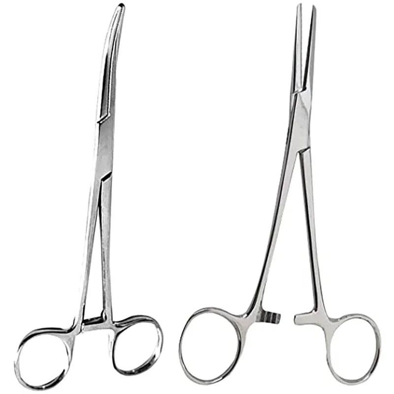 Pinces hémostatiques en acier inoxydable 1 pièce - Outil chirurgical, pinces de verrouillage courbées/droites pour pêche