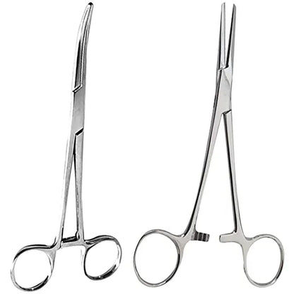 Pinces hémostatiques en acier inoxydable 1 pièce - Outil chirurgical, pinces de verrouillage courbées/droites pour pêche
