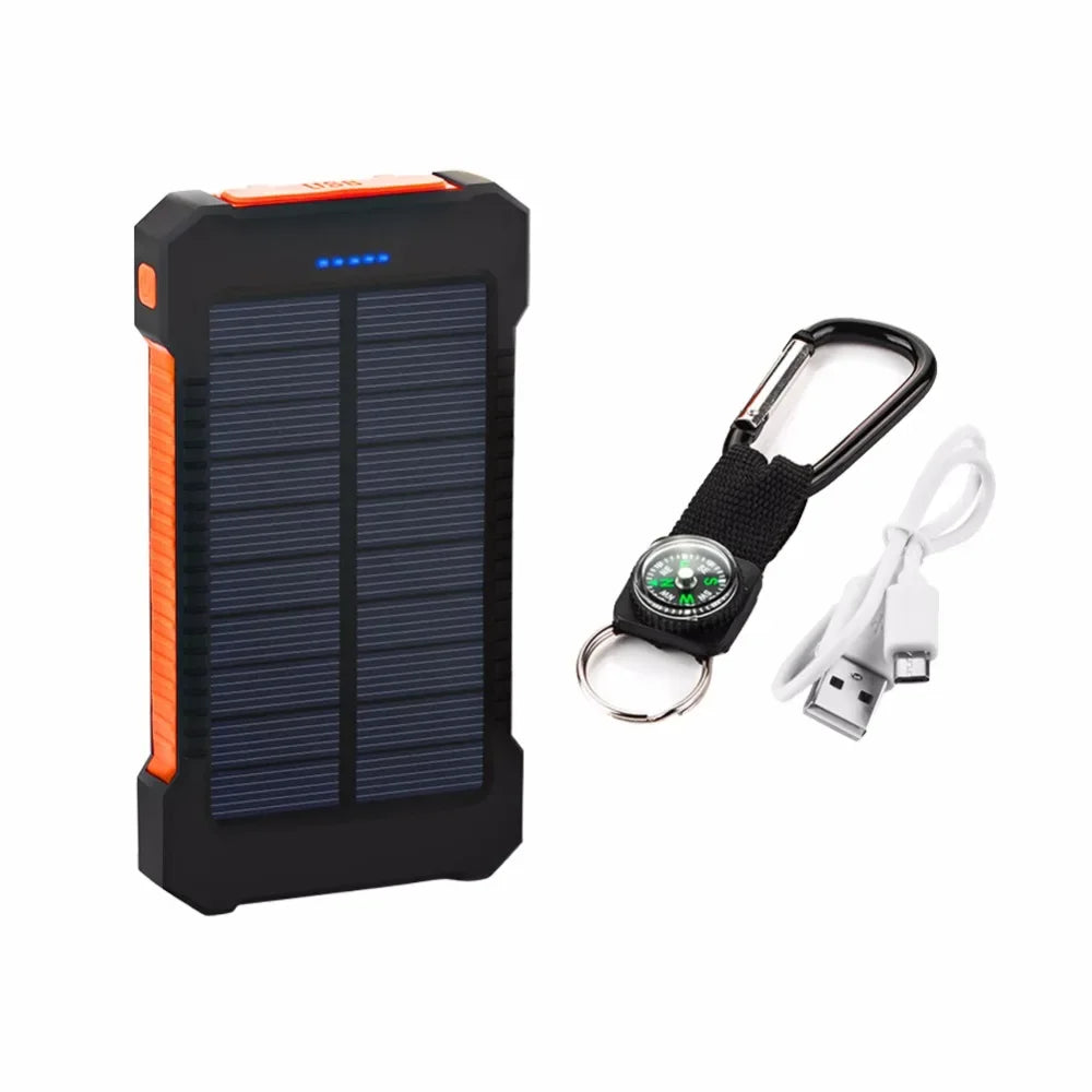 Power Bank Solaire 20 000mAh Étanche – Chargeur d'Urgence avec LED SOS & Boussole - BLACKBEARD OUTDOOR INDUSTRIES