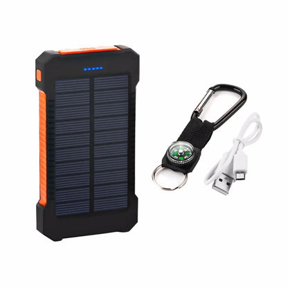 Power Bank Solaire 20 000mAh Étanche – Chargeur d'Urgence avec LED SOS & Boussole - BLACKBEARD OUTDOOR INDUSTRIES