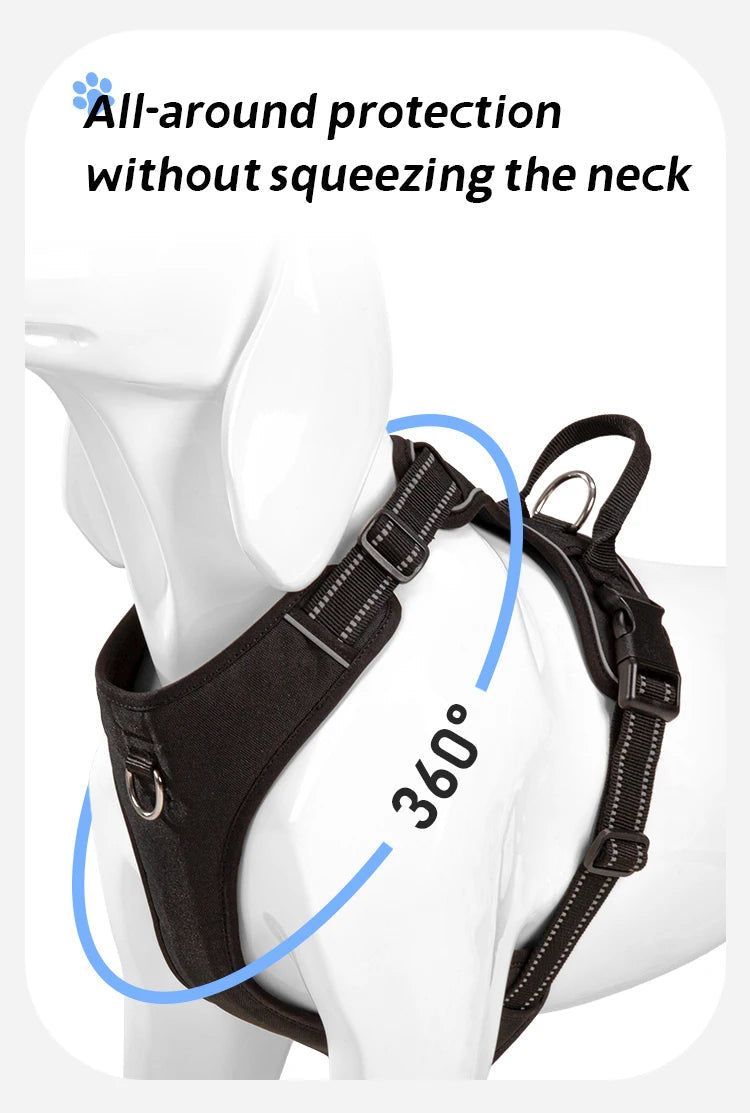 Harnais Anti-Traction Réfléchissant et Rembourré pour Chien – Ajustable pour Petits, Moyens et Grands Chiens Ma boutique