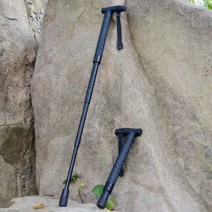 Canne-Matraque Télescopique EDC 96 cm – Alliage Aluminium, Pliable | Défense, Randonnée, Brise-Vitre